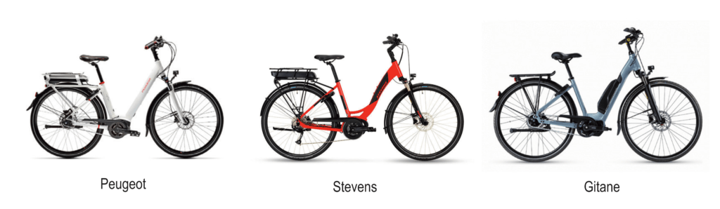 3 modèles de vélos à votre disposition